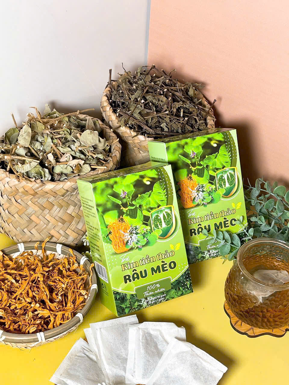 Trà kim tiền thảo râu mèo Herbalgreen