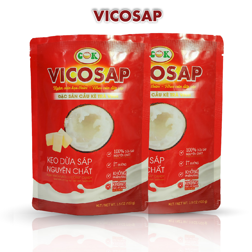Kẹo dừa sáp nguyên chất túi 100g